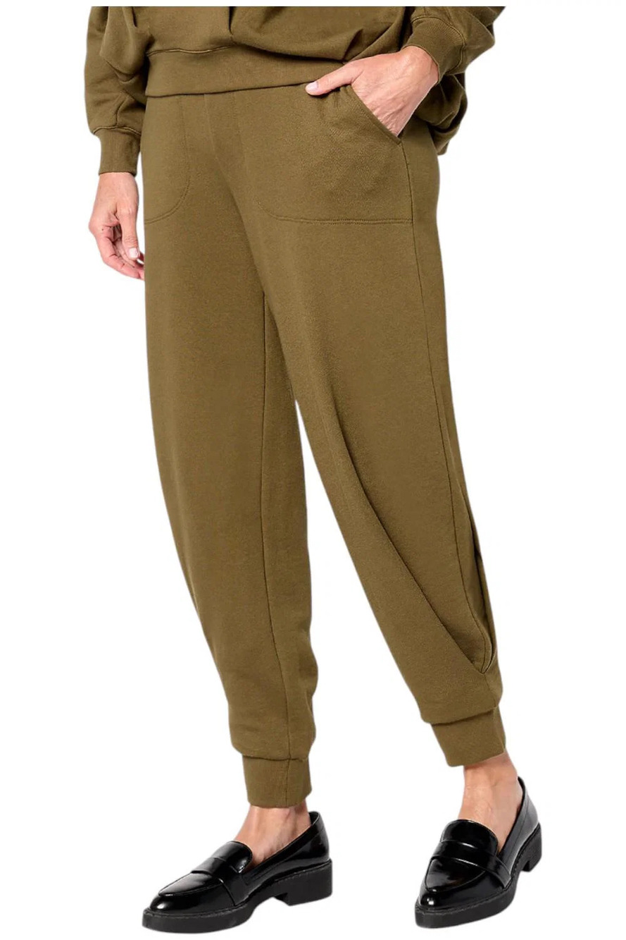 Carla Rockmore Collection Women's Sculpted Leg Sweatpant Loden - Petite